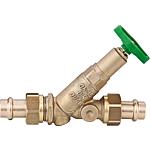 Free-flow valves with compression fitting [V] without drain Non-rising stem