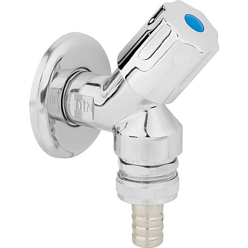 Device connection valve 1/2", with tube aerator and backflow stop Standard 1