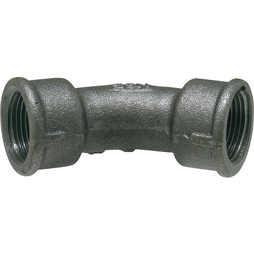 Malleable cast iron fitting, black 
Elbow 45° (IT x IT)