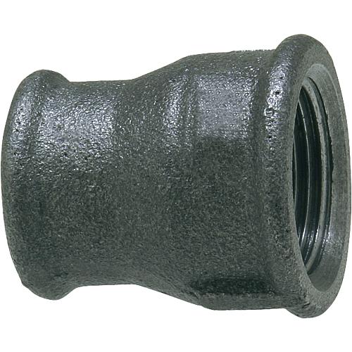 Malleable cast iron fitting, black, reduction sleeve (IT x IT)