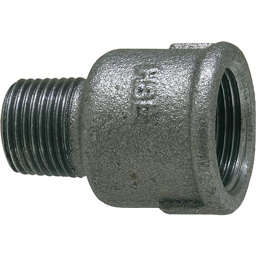 Malleable cast iron fitting, black, reduction sleeve (IT x ET) Standard 1