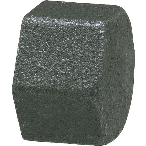 Malleable cast iron fitting, black cap (IT)