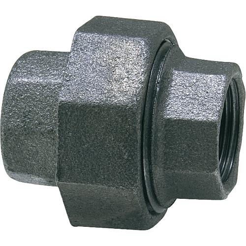 Malleable cast iron fitting, black screw connection (IT x IT) Standard 1