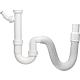 Flush siphon, flexible, white plastic Standard 1