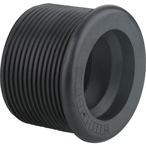 Black rubber nipple for siphon pipe 44 x 32 mm  DN32