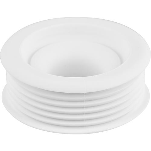 Euro-Universal rubber flush pipe conn. for Euro toilet connection Ø 55 mm without collar, light