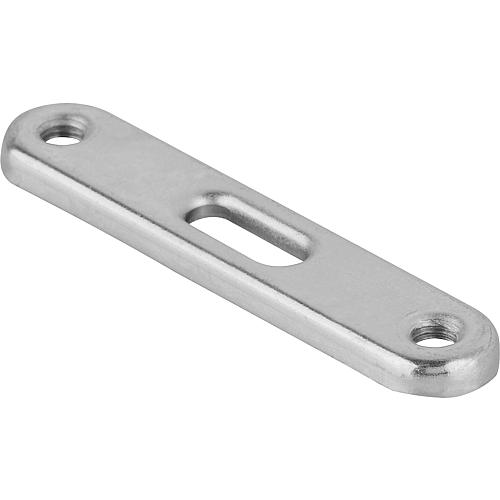 Double mounting plates centre distance 85mm, M8, galvanised steel.