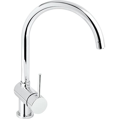 Sink mixer Salsa ND, swivel spout, projection 212 mm, chrome-plated