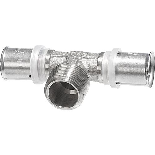 Press fitting for MSVR T-piece ET, tin-plated 16x2 - 1/2" - 16x2 mm, TH profile