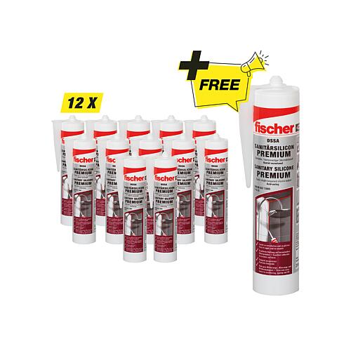 Fischer-Aktions-Set best. aus 12 x 93 008 97+ Gratis 1x 93 008 97 Sanitärsilikon