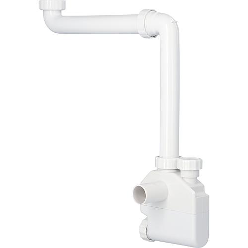 Space-saving washbasin trap with flat siphon Anwendung 2