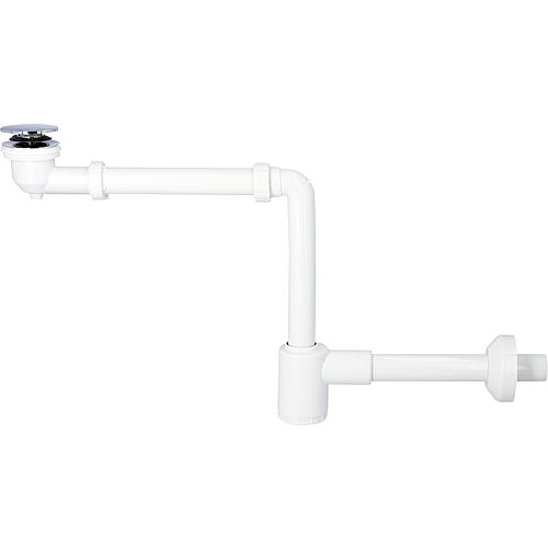 Space-saving washbasin trap with click shaft valve Standard 1