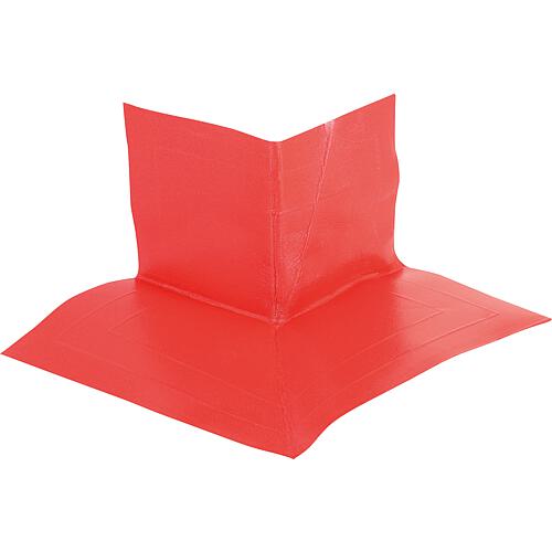 External corner, self-adhesive, fleece-free, red, height 50 mm