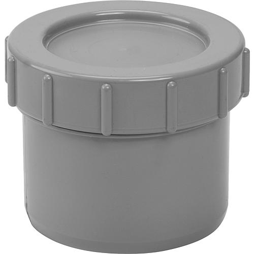 End stops with screw-fitting cap, grey Standard 2