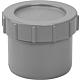 End stops with screw-fitting cap, grey