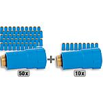 Promotional package Construction plugs DN 15 (1/2") blue 50 + 10 free of charge