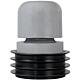 Push-in siphon DN 110, grey plastic, for pipes with Øinside 100-104mm