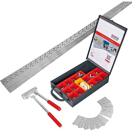 Kit de démarrage de fixation avec rails, pince à cintrer, plaquettes de fixation et protections acoustiques, 300 Pièces Standard 1