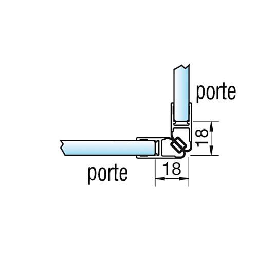Profilé magnétique d'angle A 
pour verre-verre 90° / porte-porte Standard 4