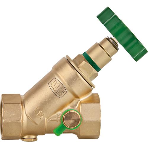 Combined free-flow valve with backflow preventer with draining DN 8 (1/4“)