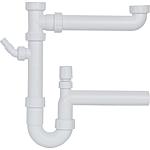 Plastic double flushing siphon with tube aerator