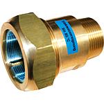 Junction piece with ET, model MAS, brass clamp connector for steel pipe DN 15 (1/2“) to DN 50 (2“), hot-water resistant
