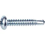 Rounded-head cross slot drill screws