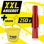 XXL offer all-purpose dowel TRI (10 x 61 mm), 10 PU + free TBS construction bucket, 501 pieces