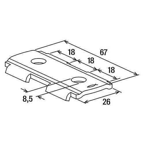 Rail connector, for mounting rail FLS