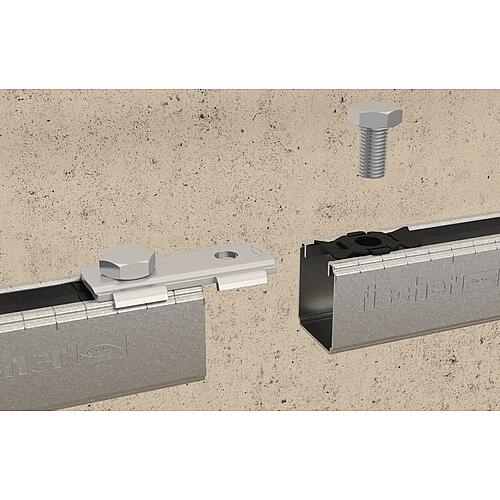 Rail connector, for mounting rail FLS