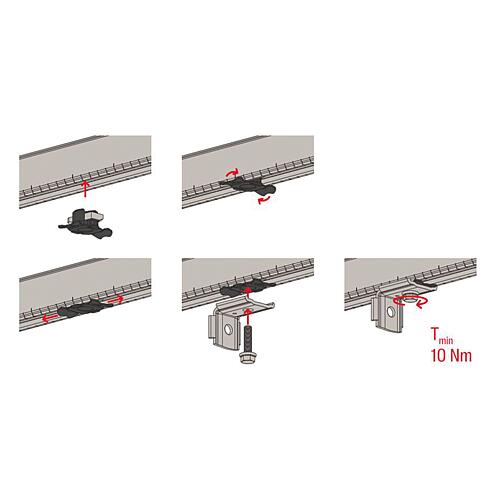 Rail nut for mounting rail FLS, FSM Clix P Anwendung 3