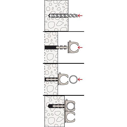 Pipe clip Steckfix plus