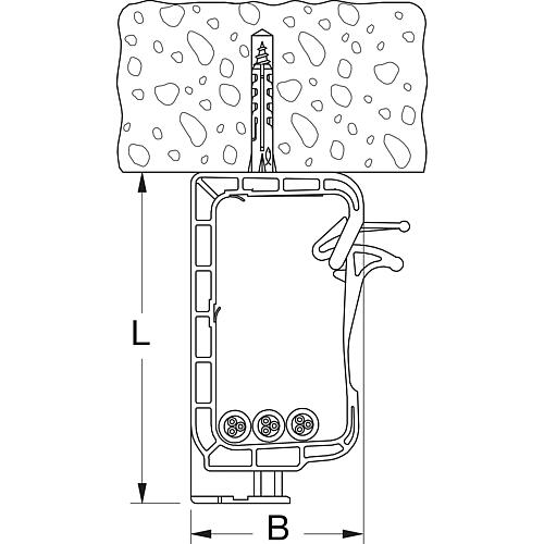 SHA multi-cable support for plug and screw fixing Anwendung 5