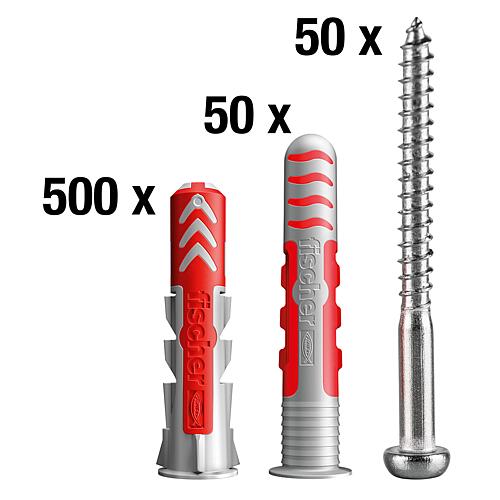 Pack avantageux Fischer DuoPower + DuoSeal ø 6 mm, contenu 600 Pièces Standard 1