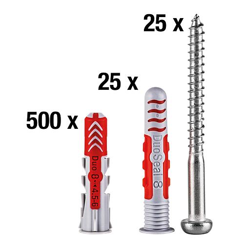 Fischer DuoPower + DuoSeal ø 8 mm, contents 550 pcs.