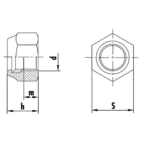 Hexagonal locking nuts, small packaging