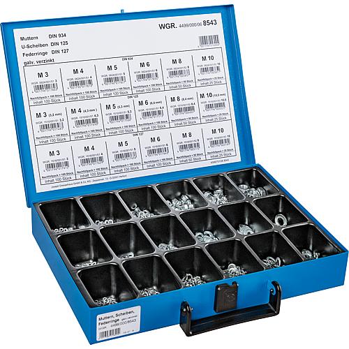 Muttern-Scheiben-Sortiment, verzinkt Standard 1