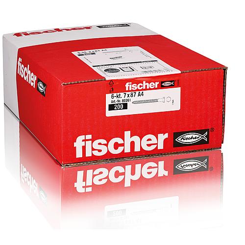 Fischer, safety screws, thread ø d1: 7.0 mm, stainless steel A4