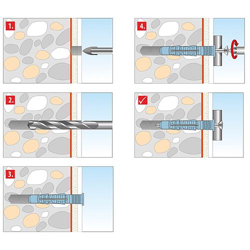 Allzweckdübel Aqua Stop Pro inkl. Schrauben
 Anwendung 4