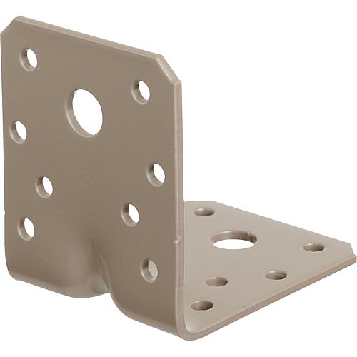 Raccord coudé pour charges lourdes avec moulure DURAVIS® 70 x 70 x 55 mm, matériau : Acier, galvanisé sendzimir, surface : beige n