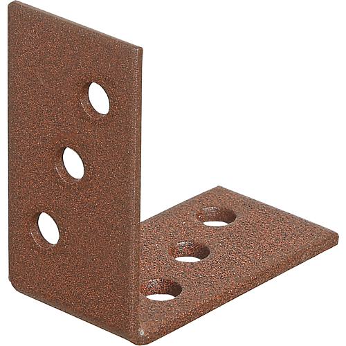 Angled connector DURAVIS® 40 x 40 x 20 mm, material: Steel, sendzimir-galvanised, surface: rust brown