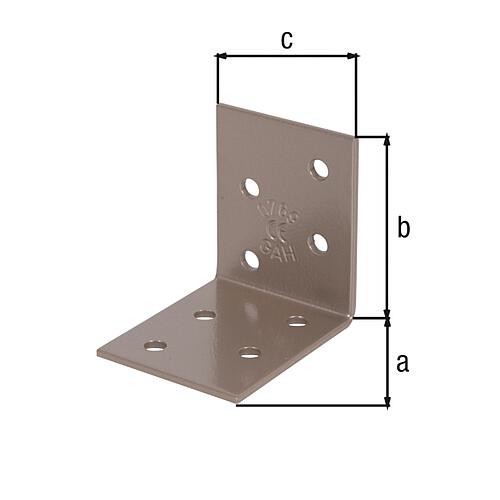 Angled connector DURAVIS® 50 x 50 x 40 mm, material: Steel, sendzimir-galvanised, surface: pearl beige RAL 1035