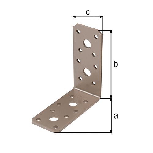 Angled connector DURAVIS® 90 x 90 x 40 mm, material: Steel, sendzimir-galvanised, surface: pearl beige RAL 1035