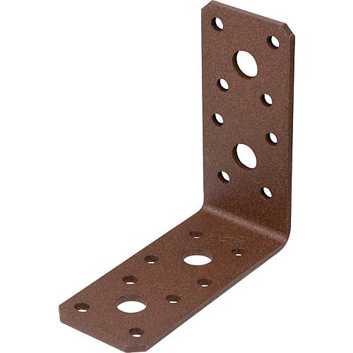 Angled connector DURAVIS® 90 x 90 x 40 mm, material: Steel, sendzimir-galvanised, surface: rust brown