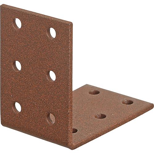 Perforated plate bracket DURAVIS® 60 x 60 x 40 mm, material: Steel, sendzimir-galvanised, surface: rust brown