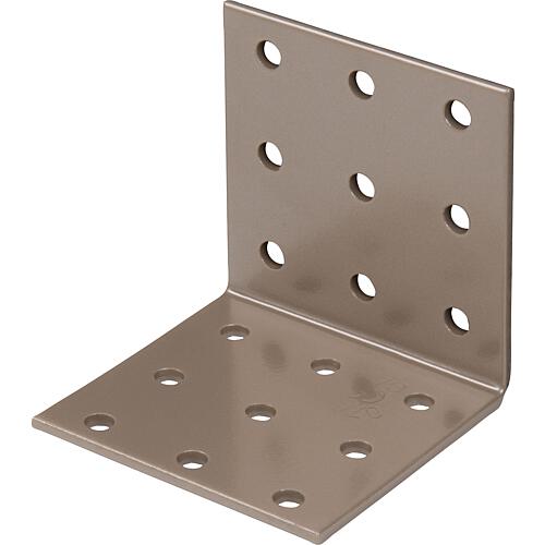 Perforated plate bracket DURAVIS® 60 x 60 x 60 mm, material: Steel, sendzimir-galvanised, surface: pearl beige RAL 1035