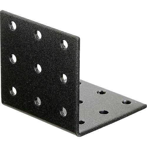 Perforated plate bracket DURAVIS® 60 x 60 x 60 mm, material: Steel, sendzimir-galvanised, surface: black-diamond