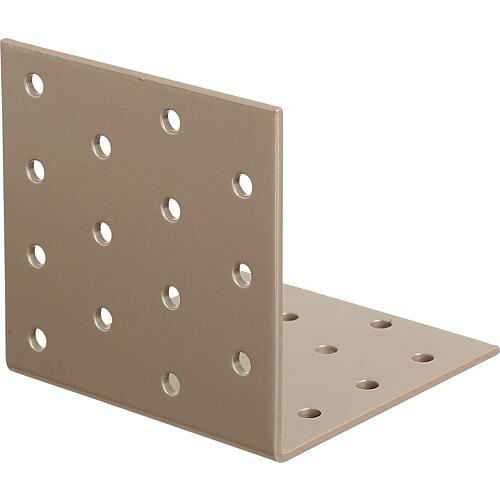 Perforated plate bracket DURAVIS® 80 x 80 x 80 mm, material: Steel, sendzimir-galvanised, surface: pearl beige RAL 1035