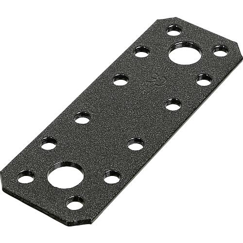 Flat strap DURAVIS® 96 x 35 x 2.5 mm, material: Steel, sendzimir-galvanised, surface: black-diamond