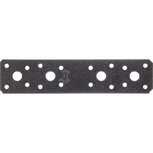 Raccord plat DURAVIS® 180 x 40 x 3,0 mm, matériau : Acier, galvanisé sendzimir, surface : noir-diamant